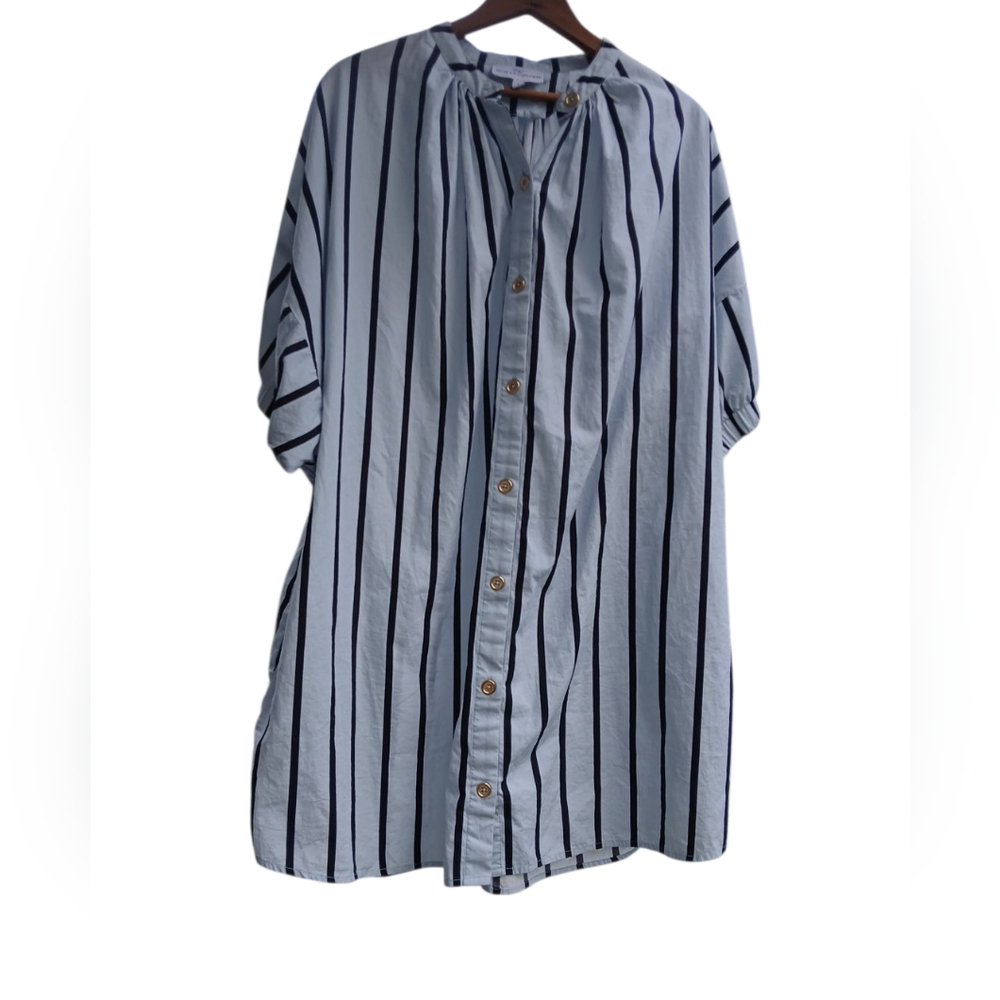 Never A Wallflower Stylish Striped Button-Up Midi Dress